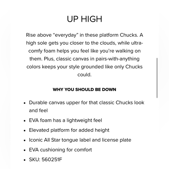 Converse White Lift Platform Canvas Sneakers Size 7.5 - Picture 14 of 14